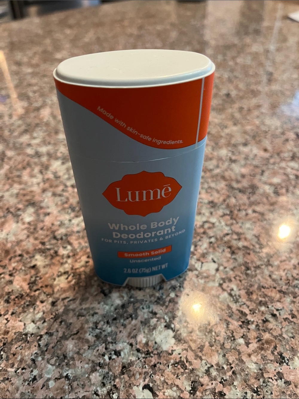 Lume Whole Body Deodorant Smooth Solid Unscented - Blue/Orange